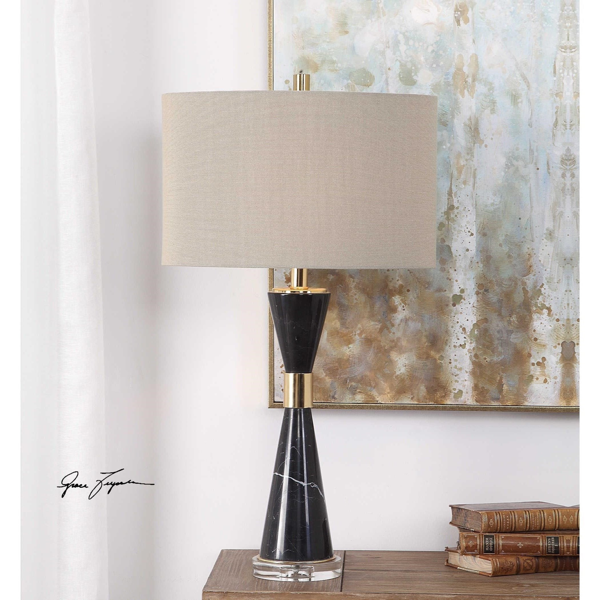 Uttermost Table Lamps Alastair Black Marble Table Lamp