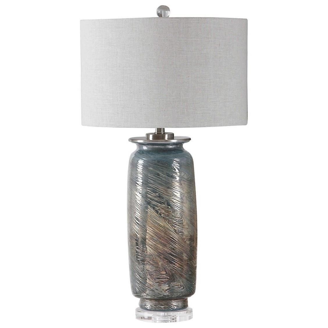 Uttermost Table Lamps Olesya Swirl Glass Table Lamp Stuckey Furniture  Lamp Table Lamp