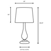 Uttermost Table Lamps Olesya Swirl Glass Table Lamp