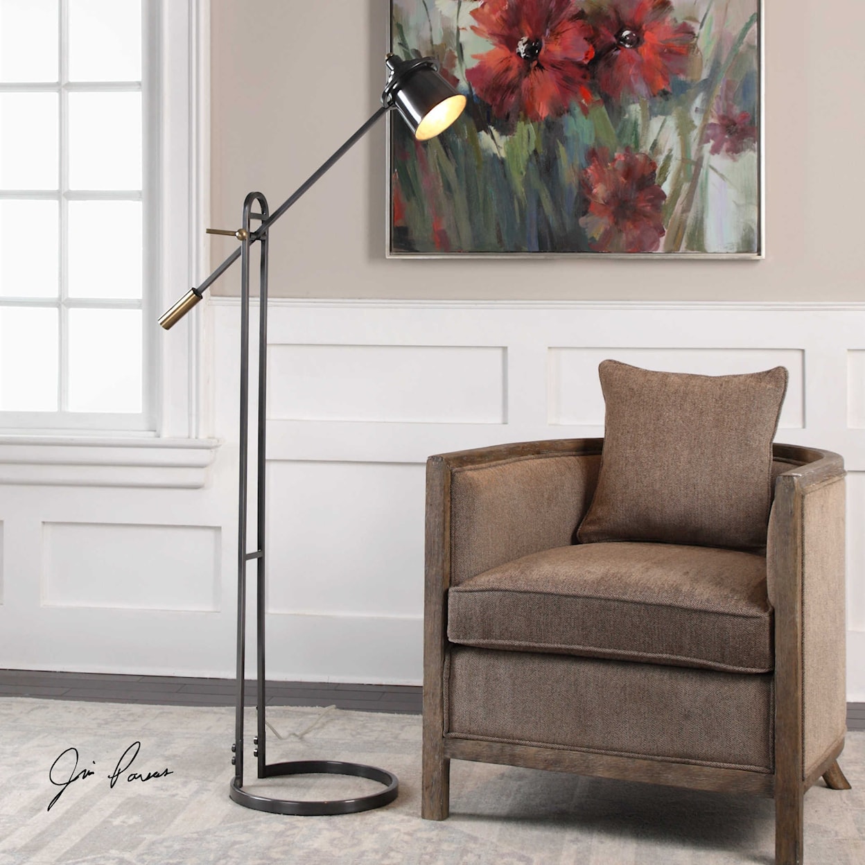 Uttermost Floor Lamps Chisum Dark Bronze Floor Lamp