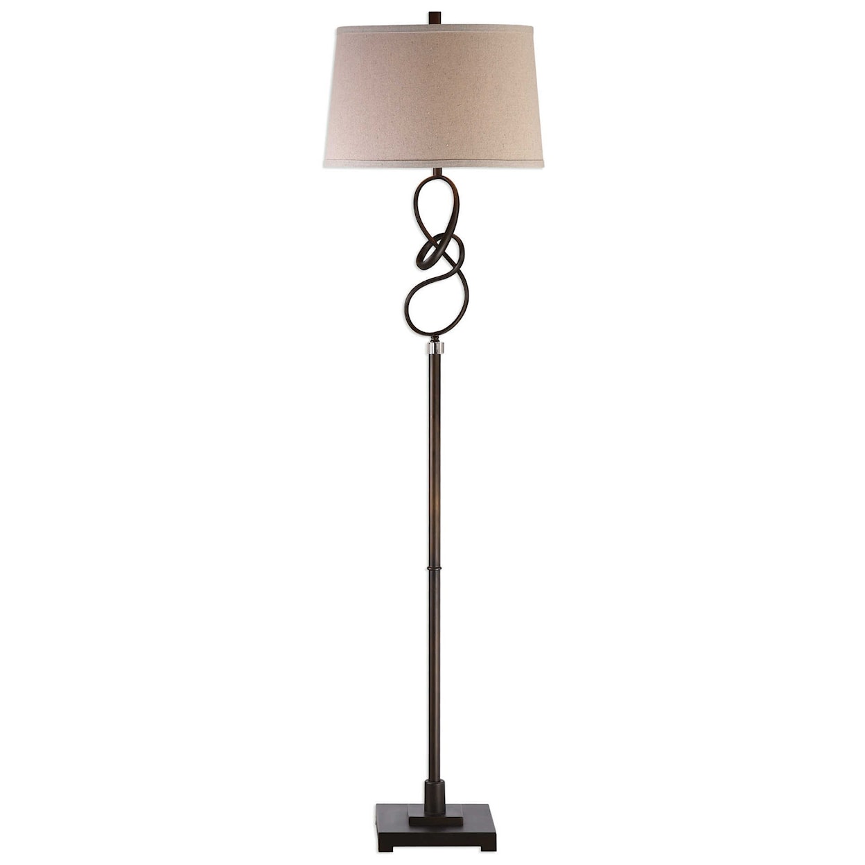 Uttermost Floor Lamps Tenley Twisted Bronze Floor Lamp