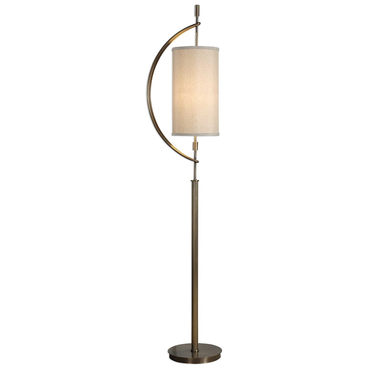 Uttermost Floor Lamps Balaour Antique Brass Floor Lamp