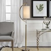 Uttermost Floor Lamps Balaour Antique Brass Floor Lamp