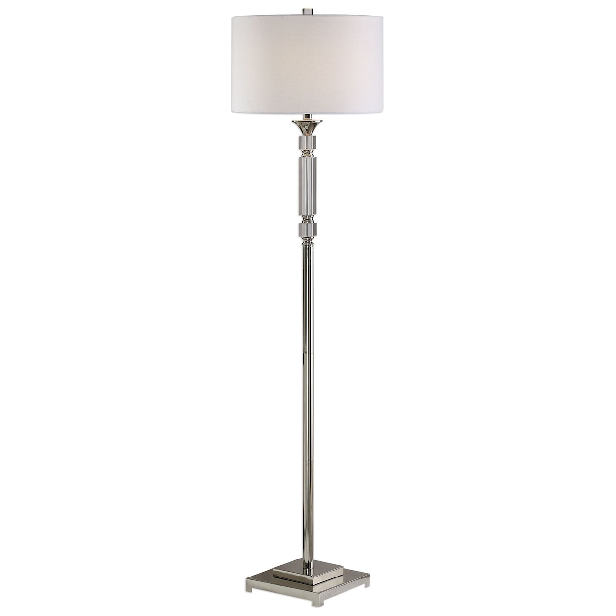 Uttermost Floor Lamps Volusia Nickel Floor Lamp