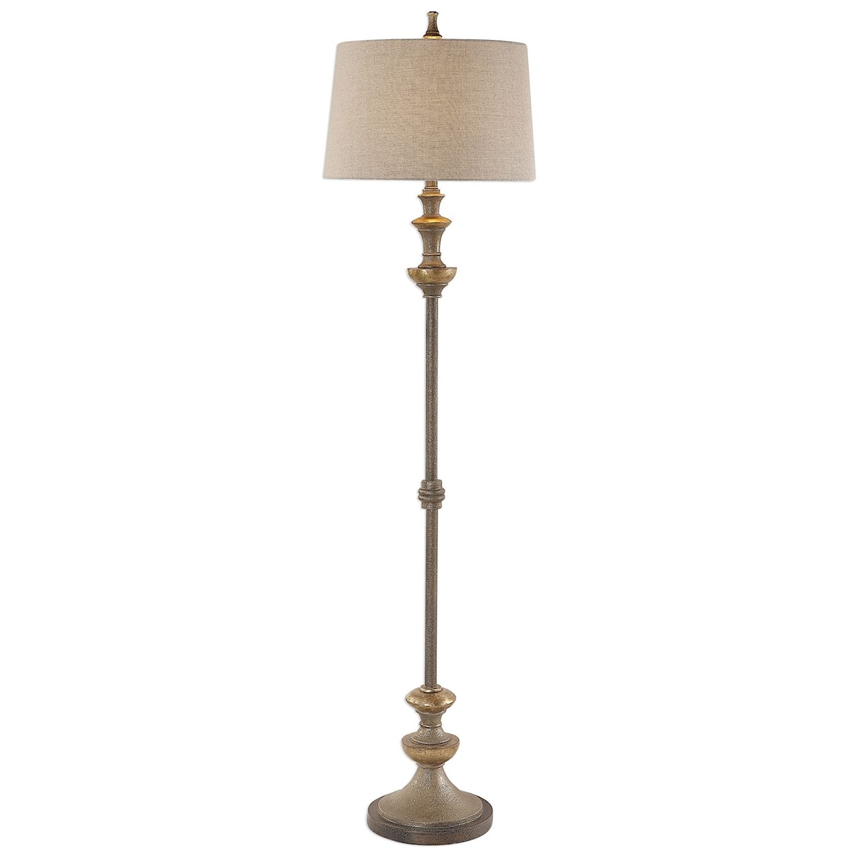 Uttermost Floor Lamps Vetralla Silver Bronze Floor Lamp