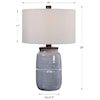 Uttermost Table Lamps Dimitri Light Blue Table Lamp