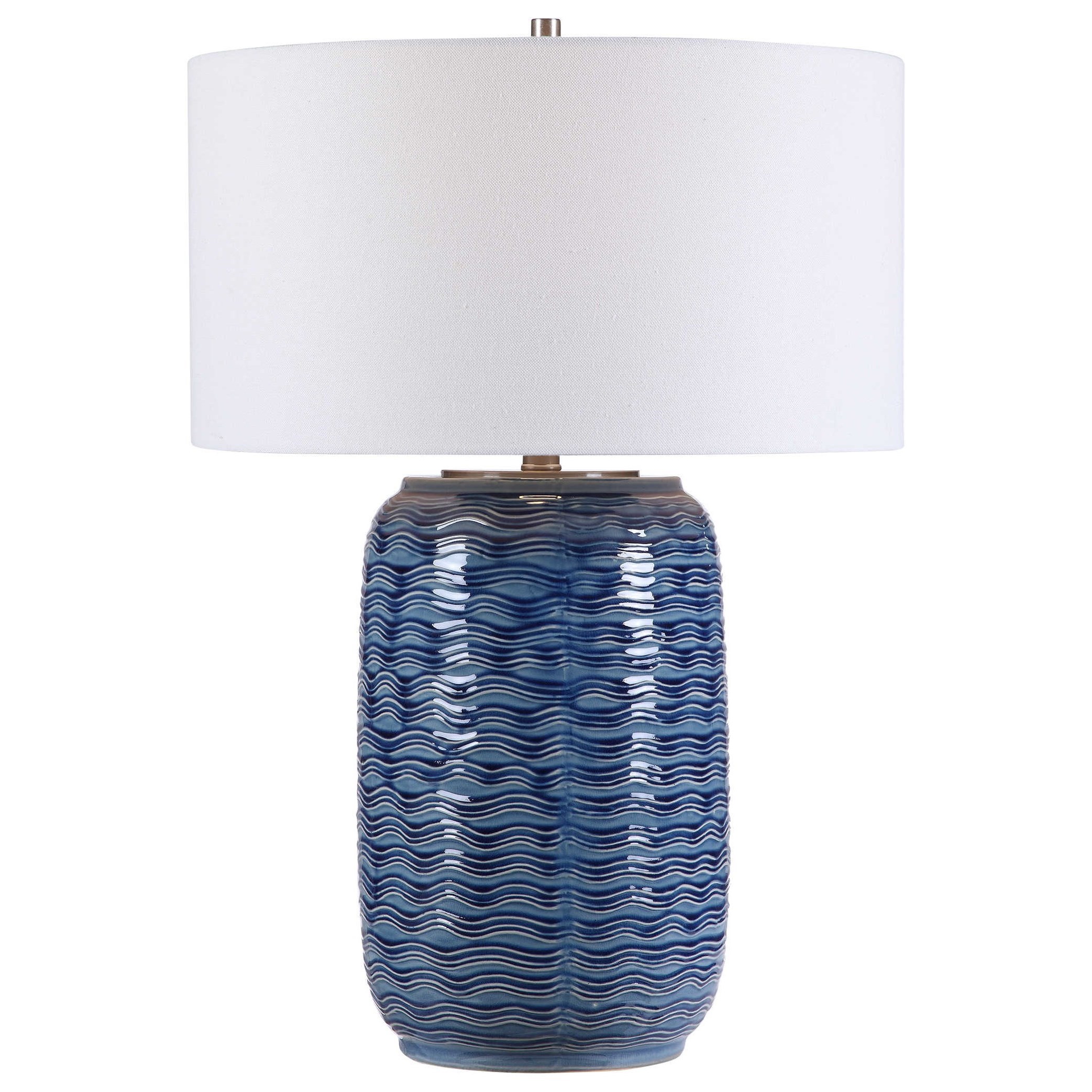 Uttermost Table Lamps Sedna Blue Table Lamp