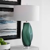 Uttermost Table Lamps Esmeralda Green Glass Table Lamp