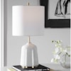 Uttermost Table Lamps Eloise White Marble Table Lamp