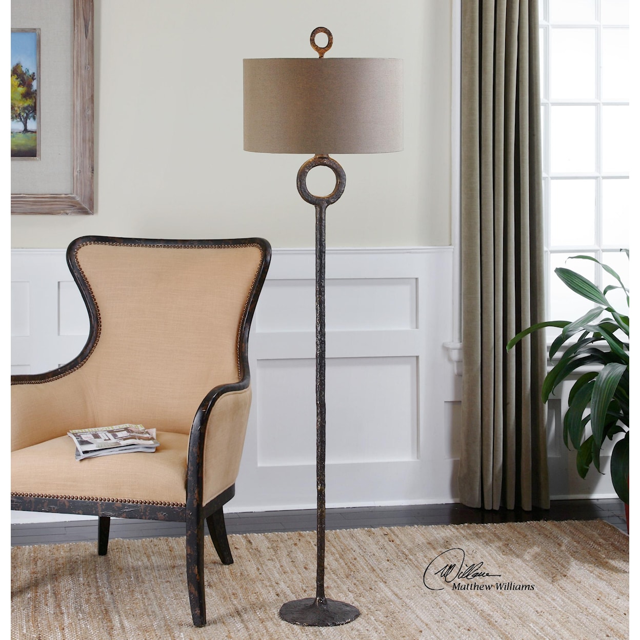 Uttermost Floor Lamps Ferro Cast Iron Floor Lamp