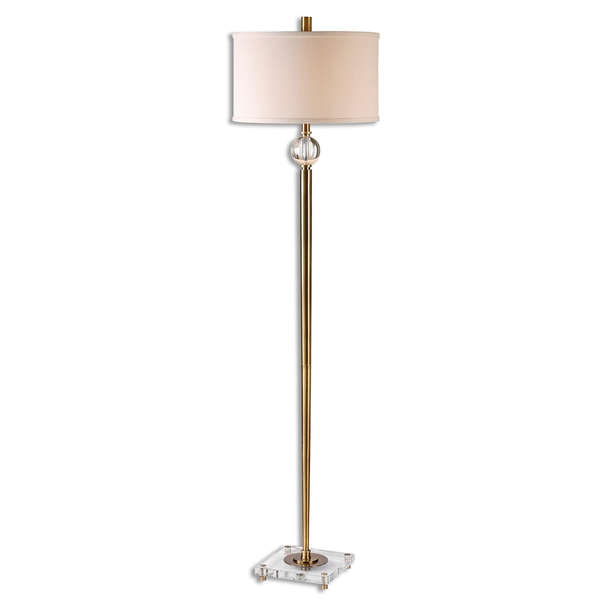 Uttermost Floor Lamps Mesita Brass Floor Lamp