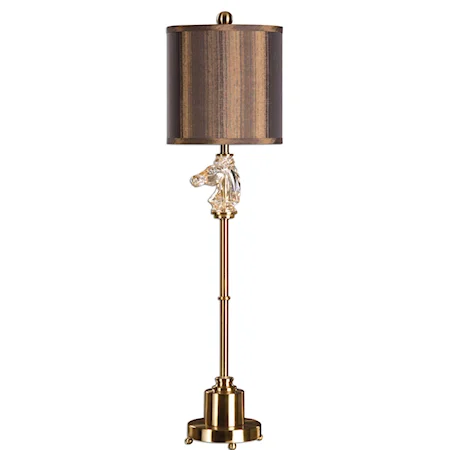 Cavalier Brushed Brass Buffet Lamp
