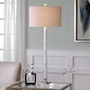 Uttermost Floor Lamps Fiona Ribbed Mercury Glass Lamp