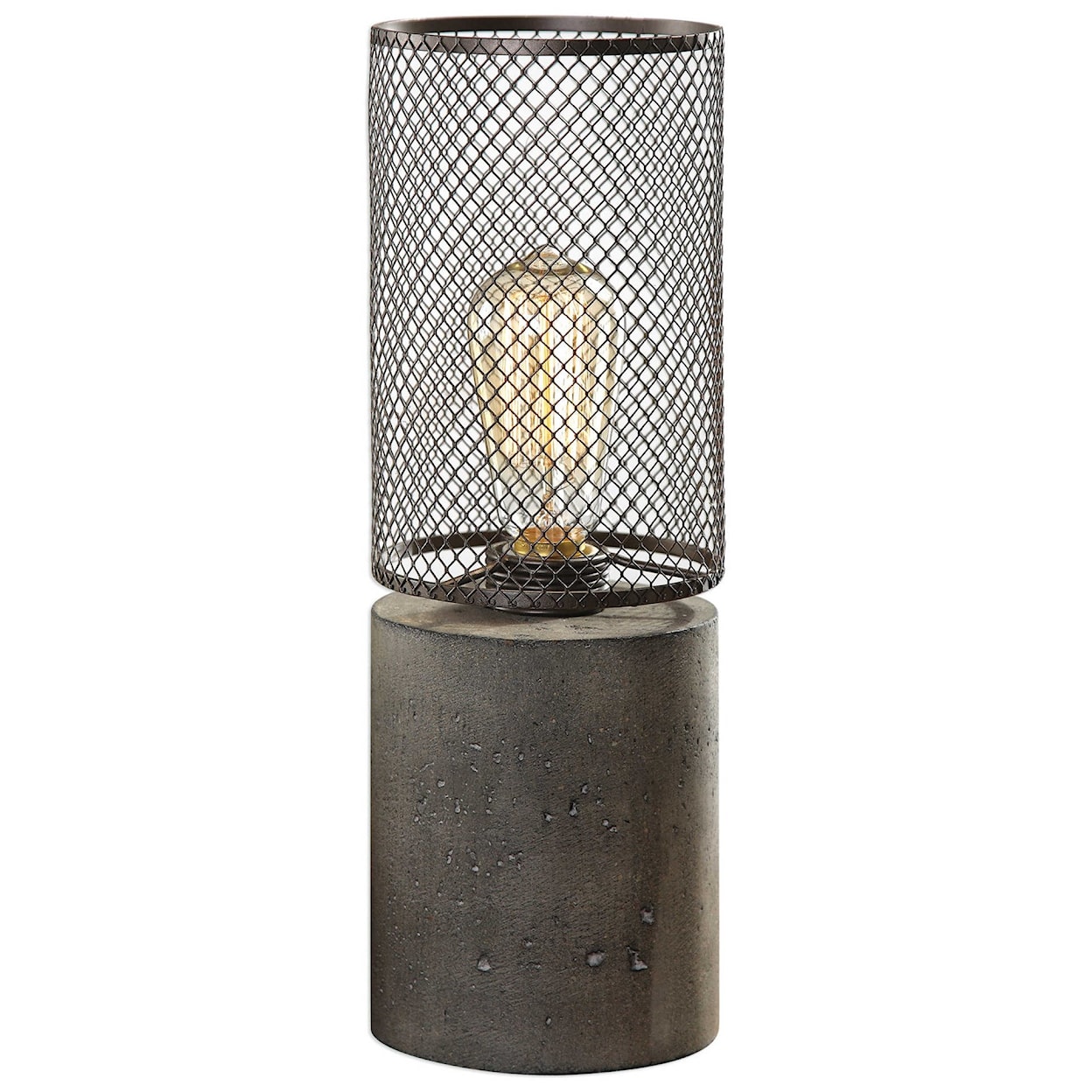Uttermost Accent Lamps Ledro Thick Concrete Lamp