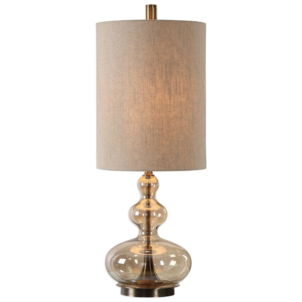Uttermost Accent Lamps Formoso Amber Glass Table Lamp