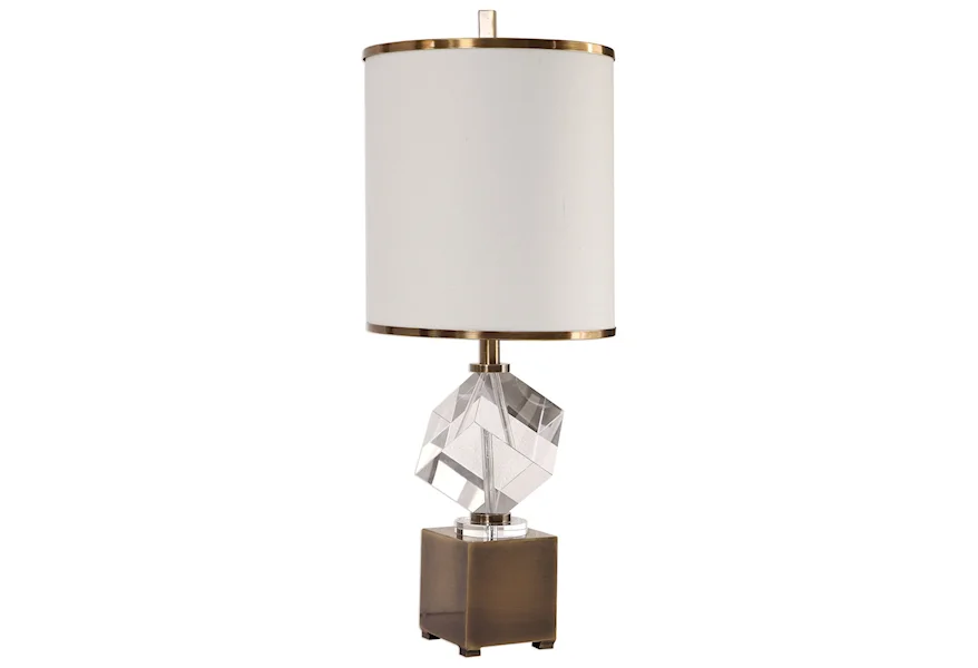 Accent Lamps Cristino Crystal Cube Lamp by Uttermost at Weinberger's Furniture