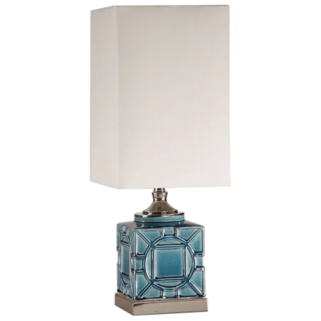 Pacorro Crackled Blue Lamp