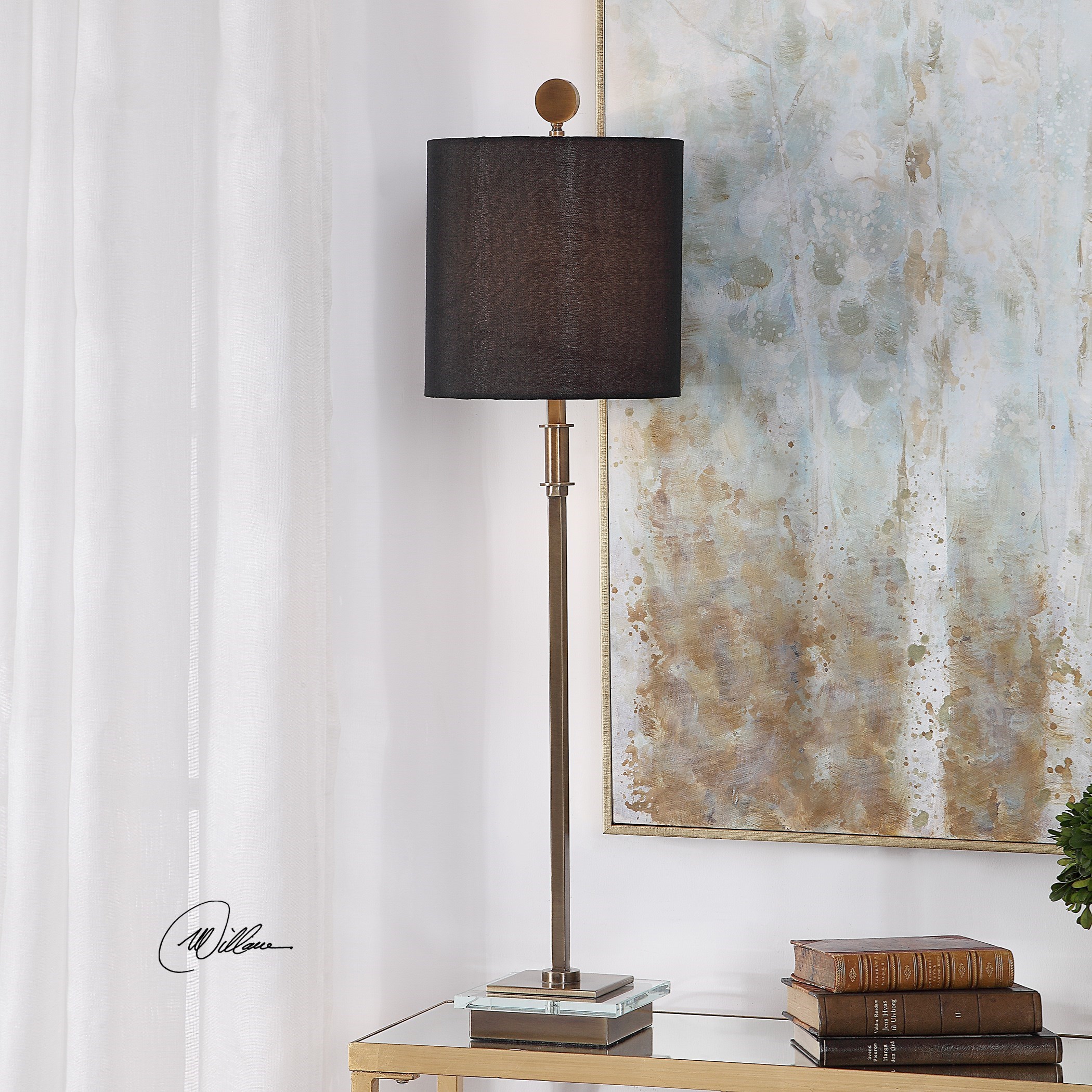 Volante Antique Brass Table Lamp
