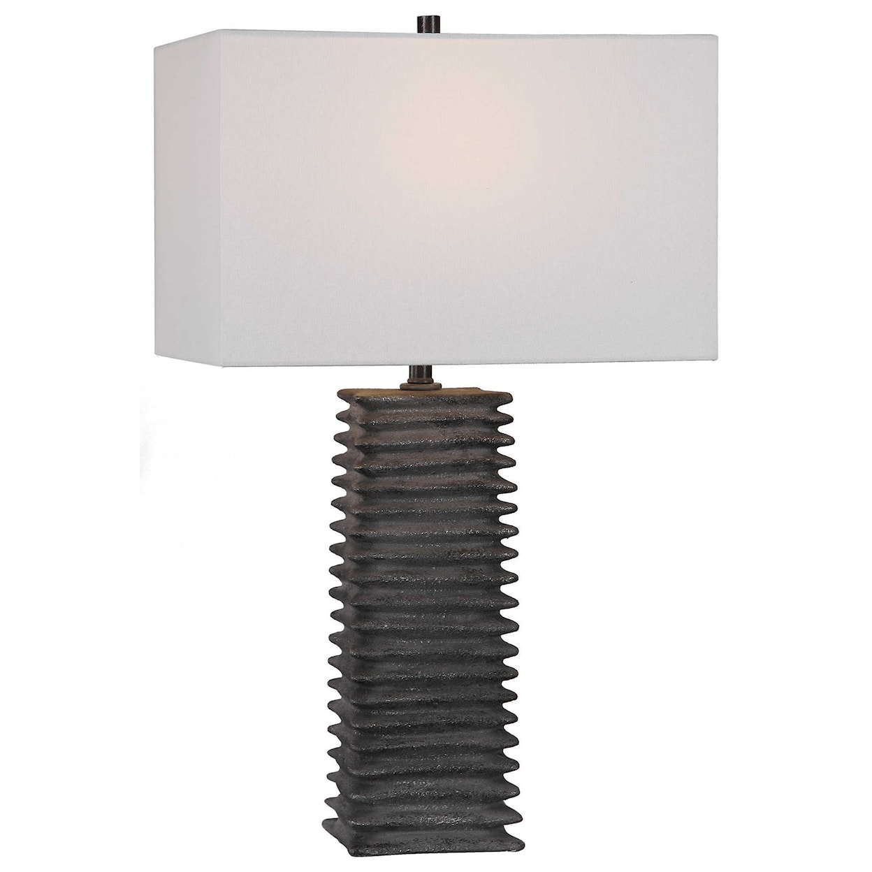 Uttermost Table Lamps Sanderson Metallic Charcoal Table Lamp