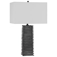 Sanderson Metallic Charcoal Table Lamp