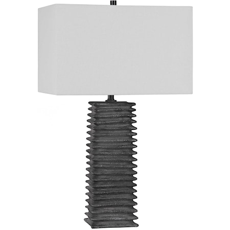 Sanderson Metallic Charcoal Table Lamp