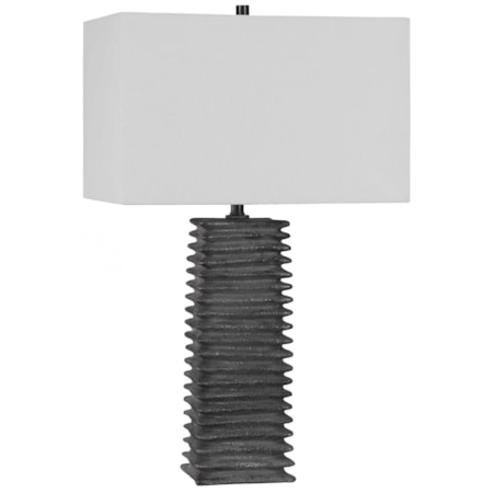 Sanderson Metallic Charcoal Table Lamp