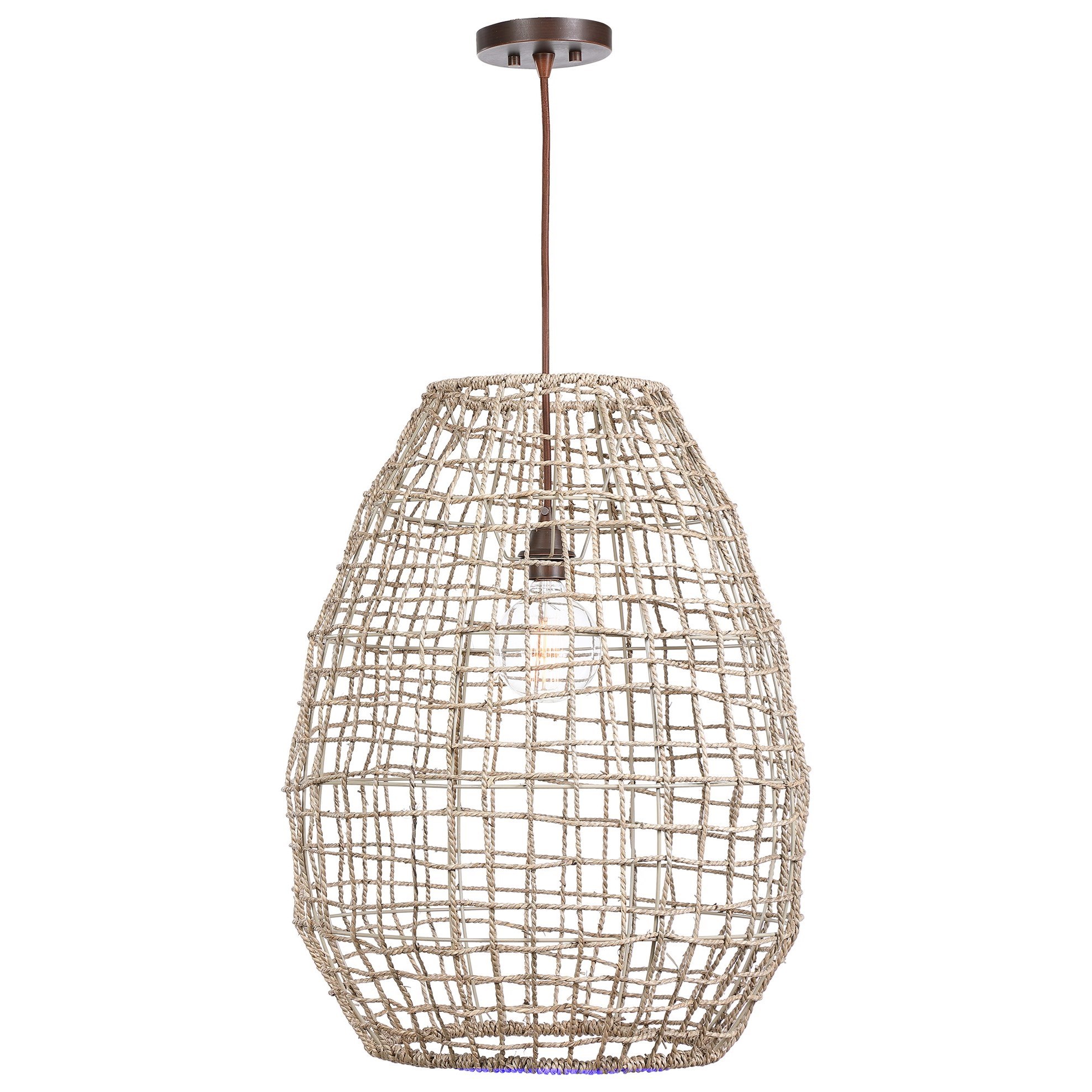 Cross Weave 1 Light Pendant