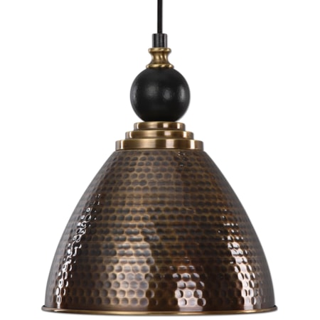 Adastra 1 Light Antique Brass Pendant