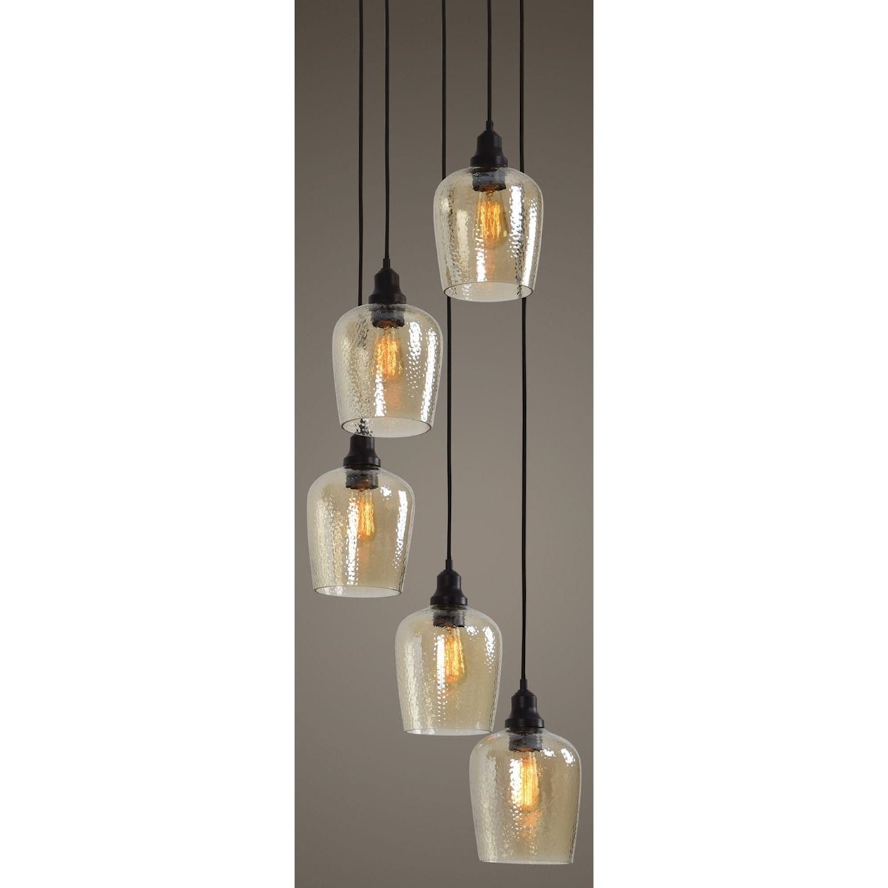 Uttermost Lighting Fixtures - Pendant Lights Aarush 5 Light Glass Cluster Pendant