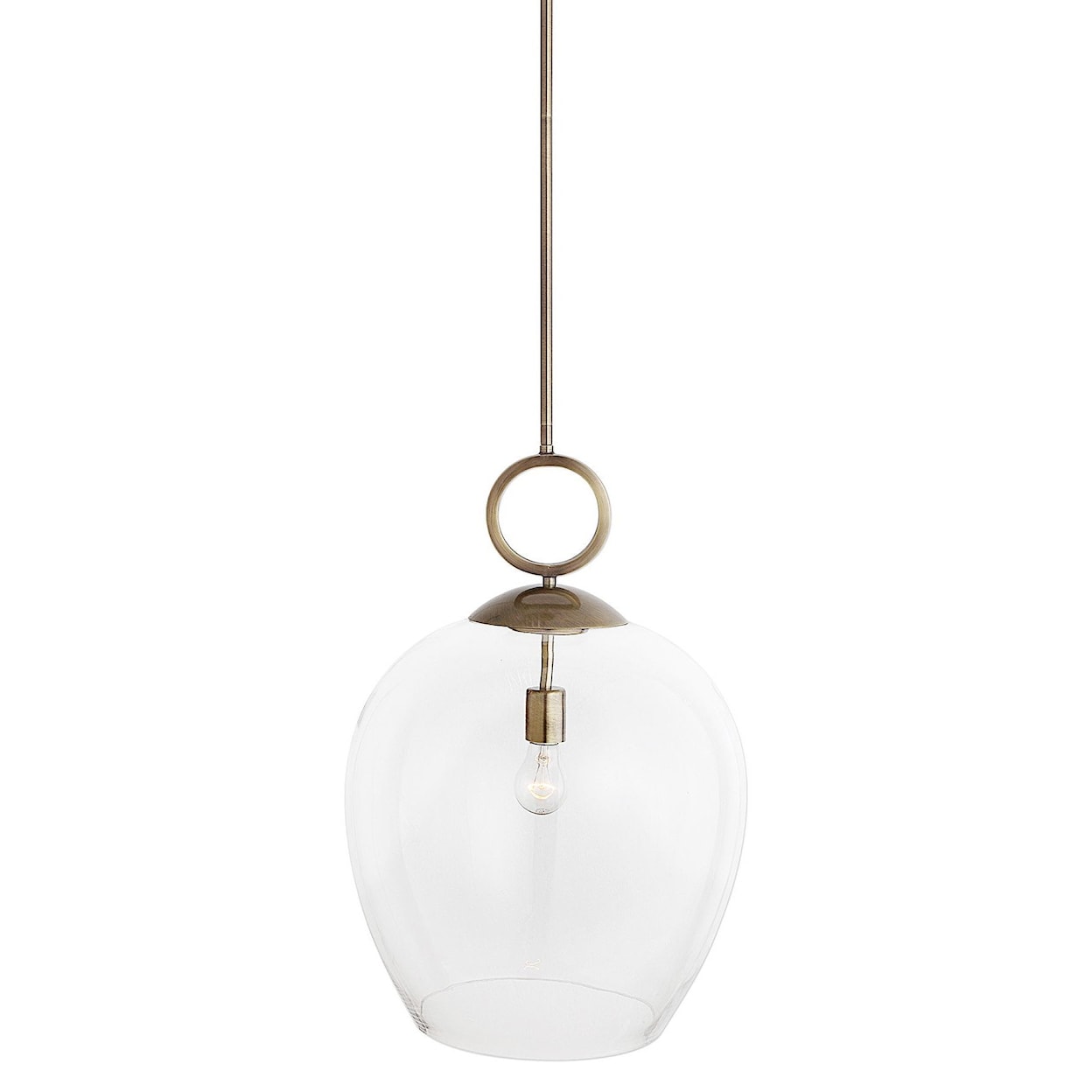 Uttermost Lighting Fixtures - Pendant Lights Calix Large Blown Glass 1 Light Pendant