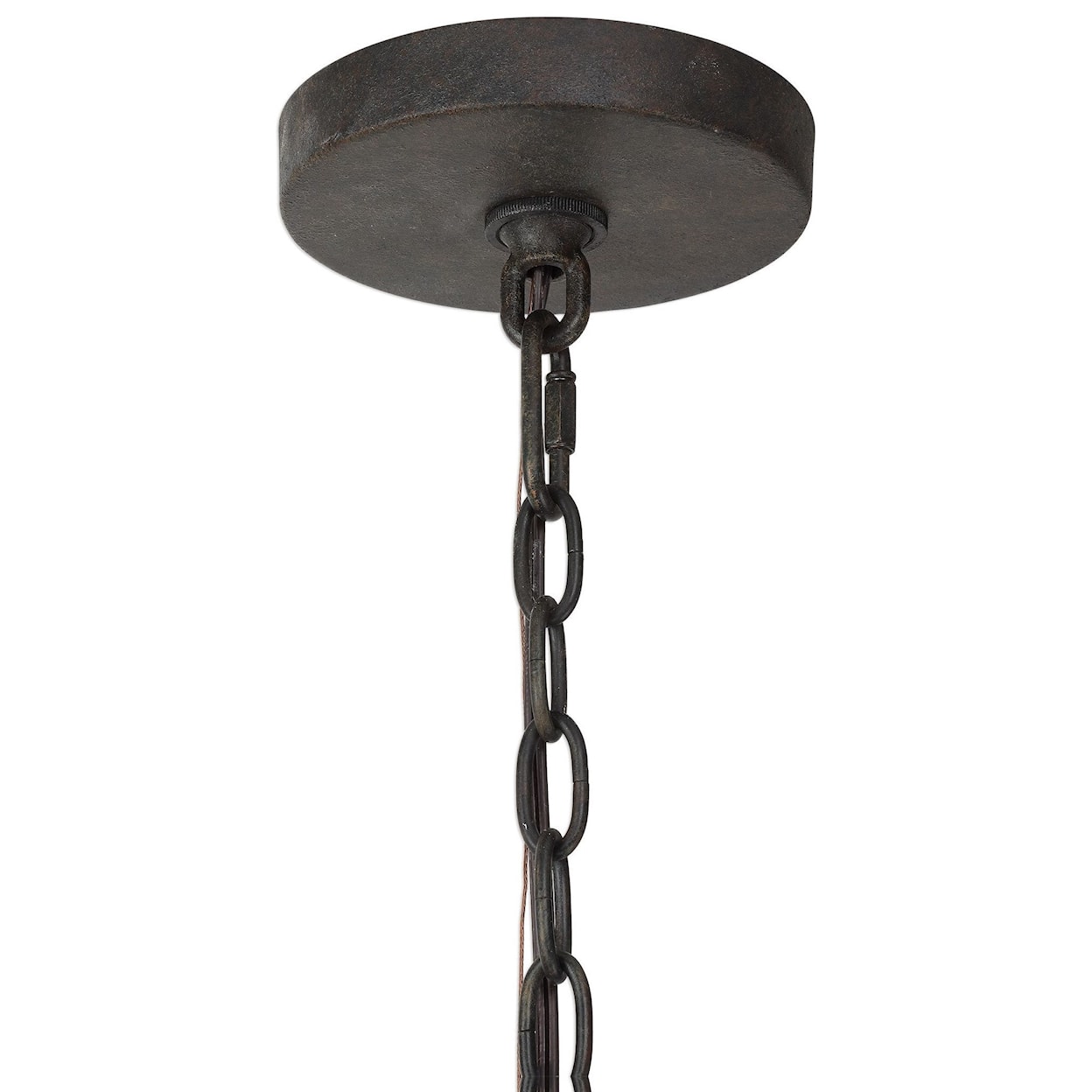 Uttermost Lighting Fixtures - Pendant Lights Atwood 8 Light Wagon Wheel Pendant