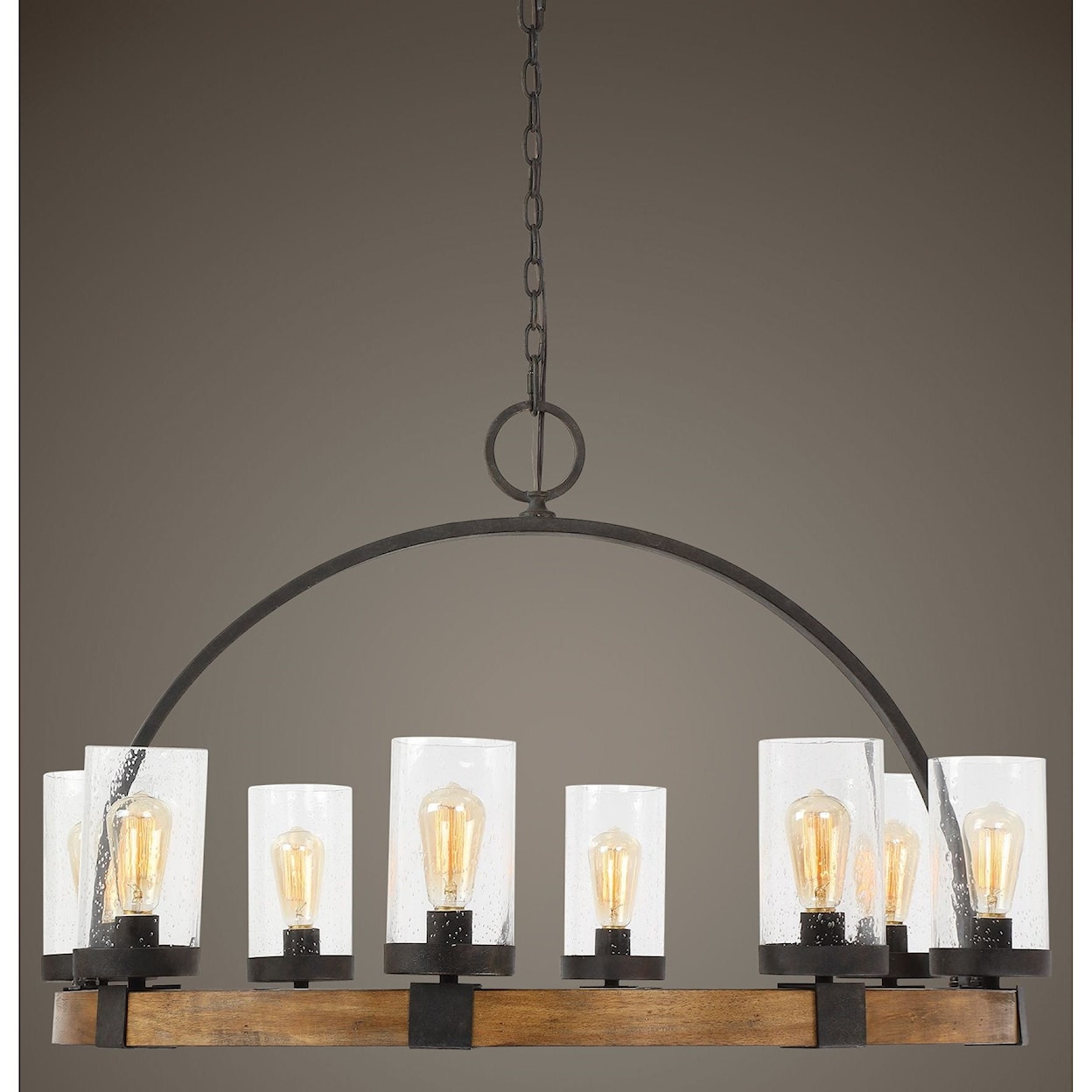 Uttermost Lighting Fixtures - Pendant Lights Atwood 8 Light Wagon Wheel Pendant