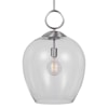 Uttermost Lighting Fixtures - Pendant Lights Calix Nickel 1 Light Glass Pendant