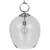 Uttermost Lighting Fixtures - Pendant Lights Calix Nickel 1 Light Glass Pendant