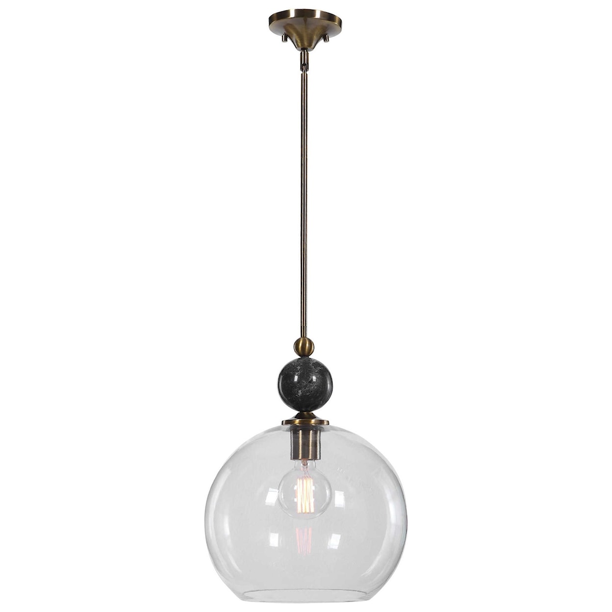 Uttermost Lighting Fixtures - Pendant Lights Mendota 1 Light Glass Pendant