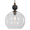 Uttermost Lighting Fixtures - Pendant Lights Mendota 1 Light Glass Pendant