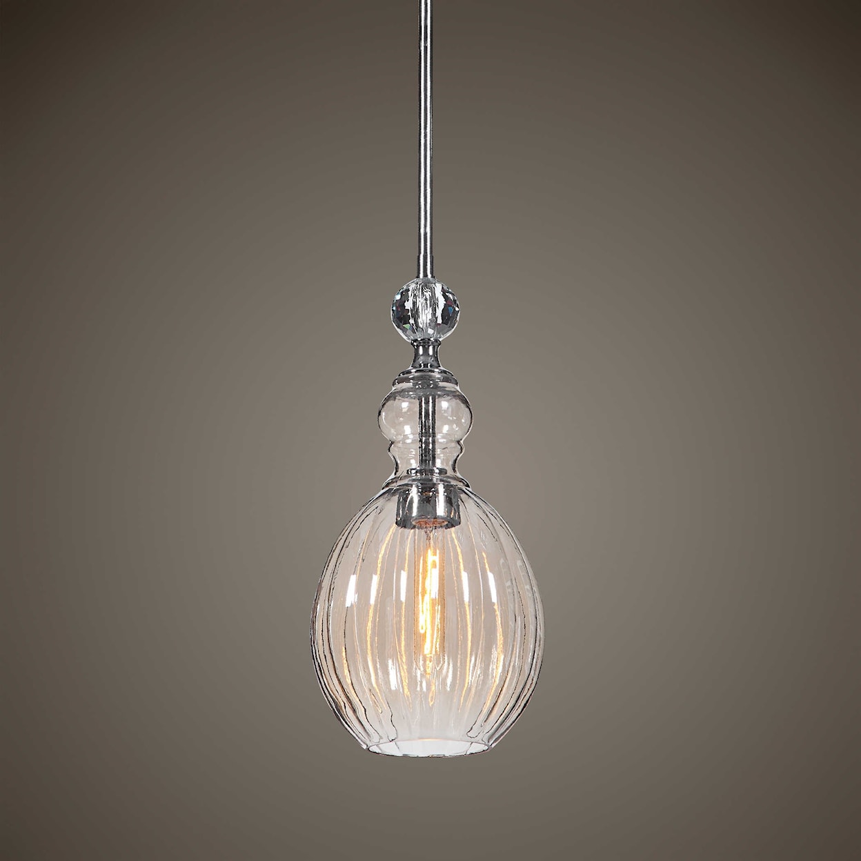 Uttermost Lighting Fixtures - Pendant Lights GiGi 1 Light Glass Mini Pendant