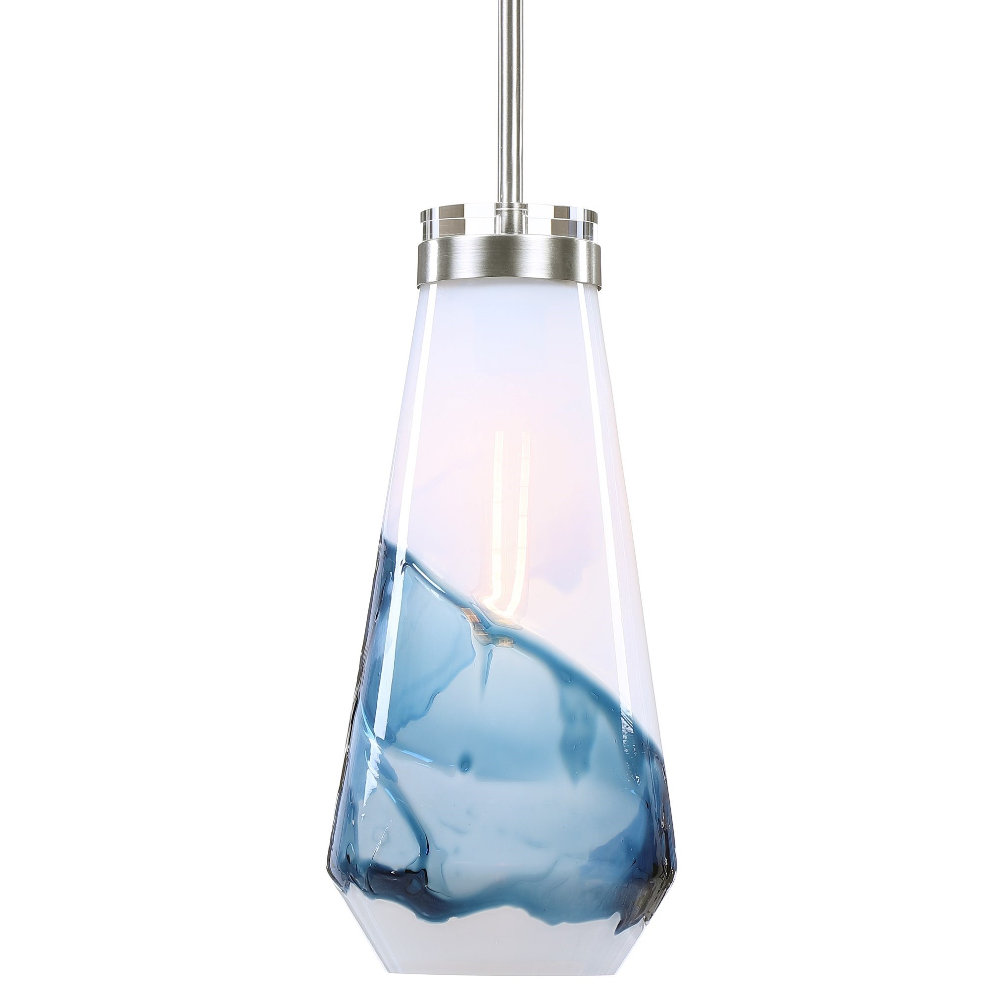 Windswept Blue &amp; White 1 Light Min