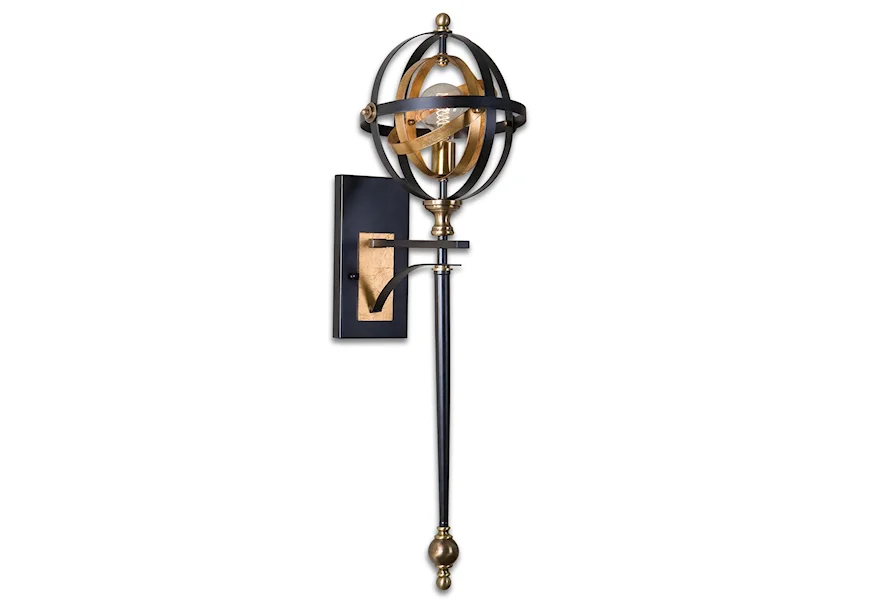Lighting Fixtures - Wall Sconces Rondure 1 Light Oil Rubbed Bronze Sconce by Uttermost at Z & R Furniture