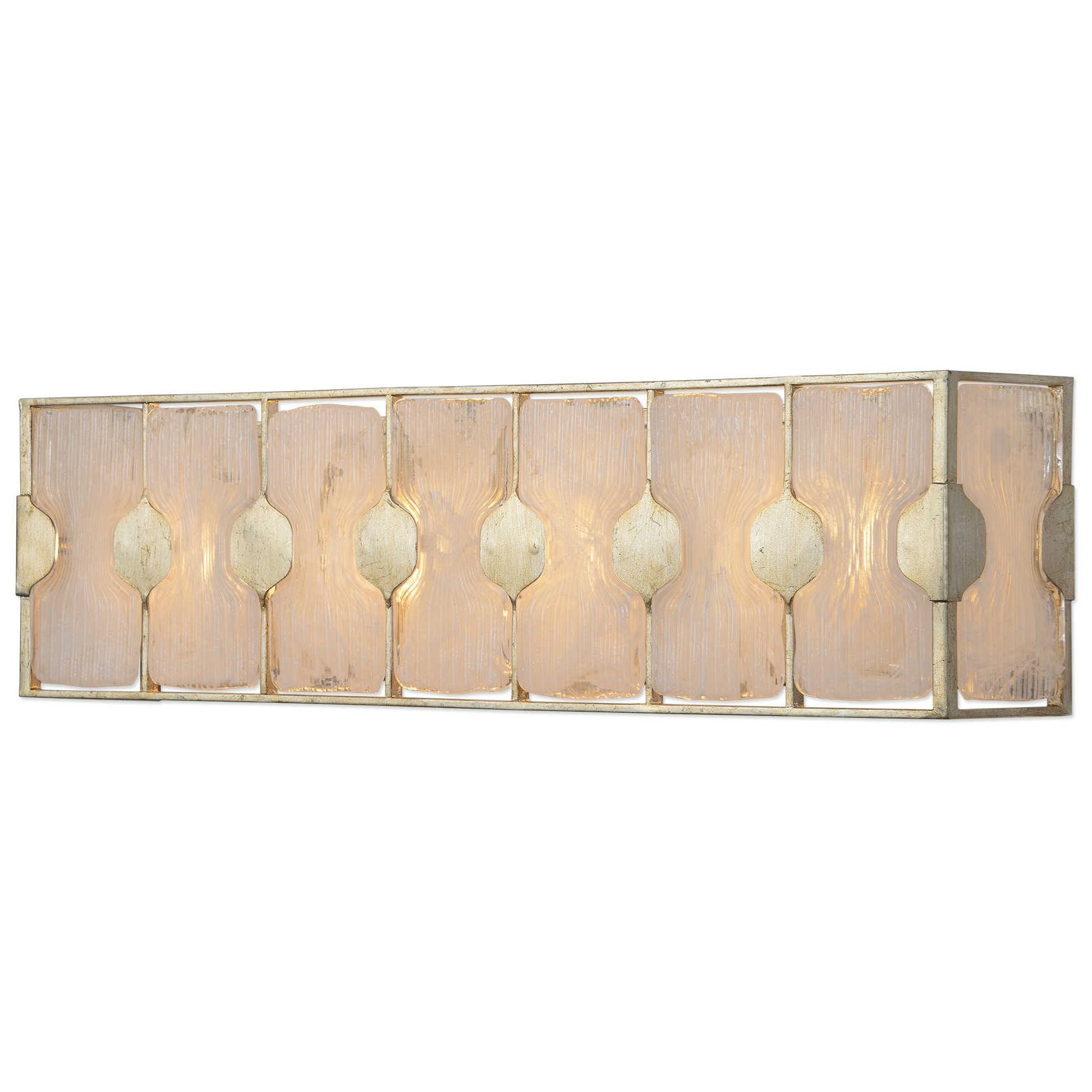 Rene 4 Light Swirl Glass Vanity