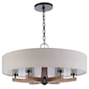 Uttermost Lighting Fixtures - Chandeliers Woodall 6 Light Drum Chandelier