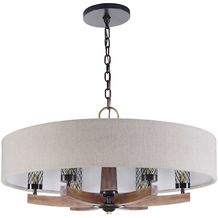 Woodall 6 Light Drum Chandelier