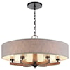 Uttermost Lighting Fixtures - Chandeliers Woodall 6 Light Drum Chandelier