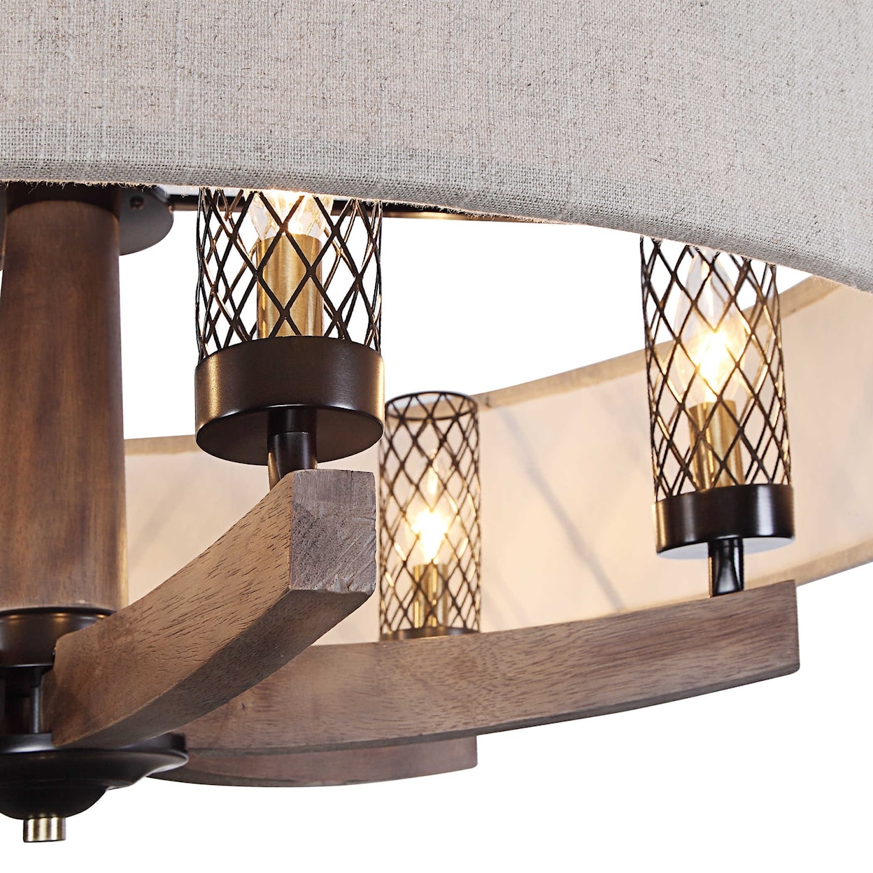 Uttermost Lighting Fixtures - Chandeliers Woodall 6 Light Drum Chandelier