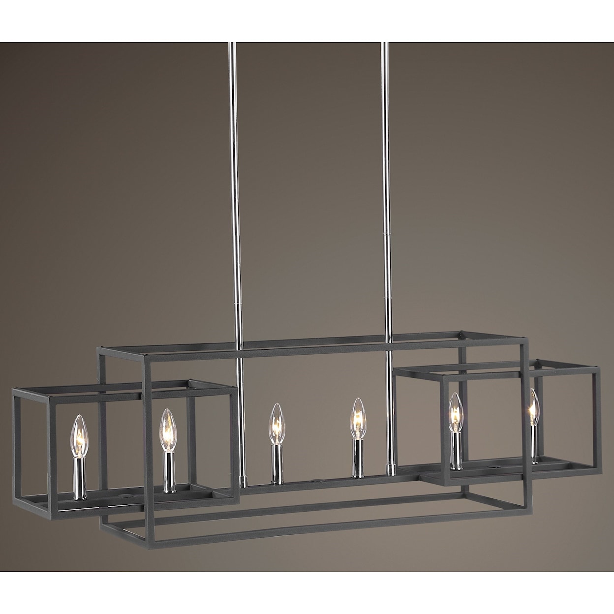 Uttermost Lighting Fixtures - Chandeliers Quadrangle 6 Light Chandelier