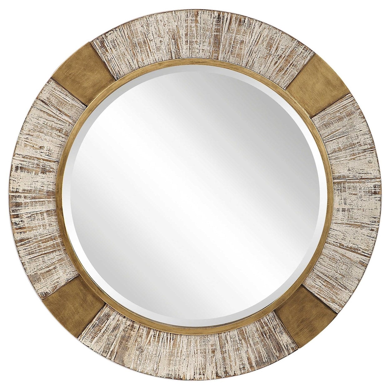 Uttermost Mirrors - Round Reuben Gold Round Mirror