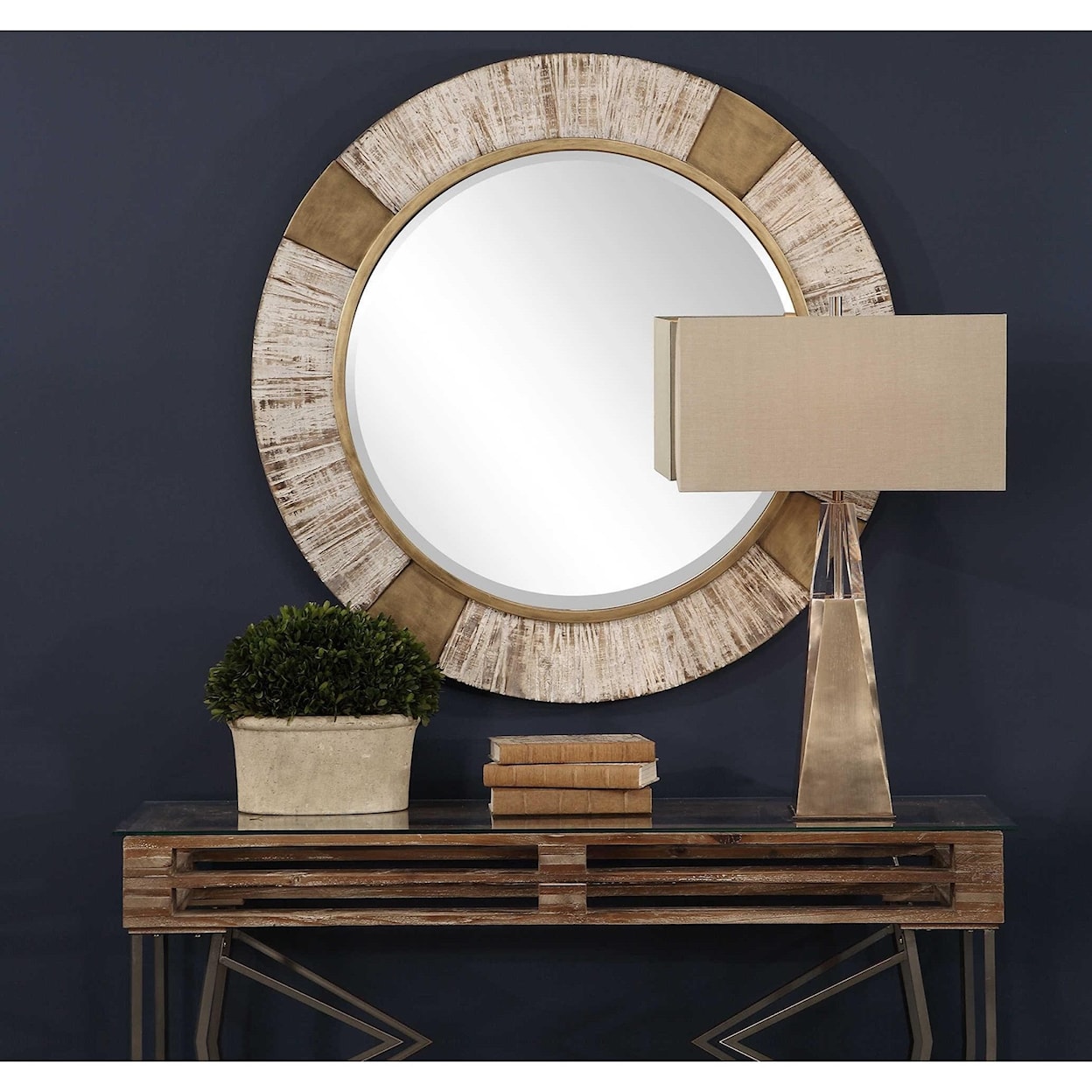 Uttermost Mirrors - Round Reuben Gold Round Mirror