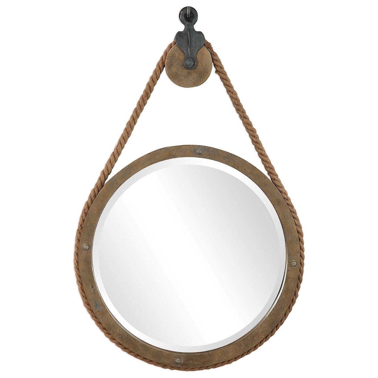 Uttermost Mirrors - Round Melton Round Pulley Mirror