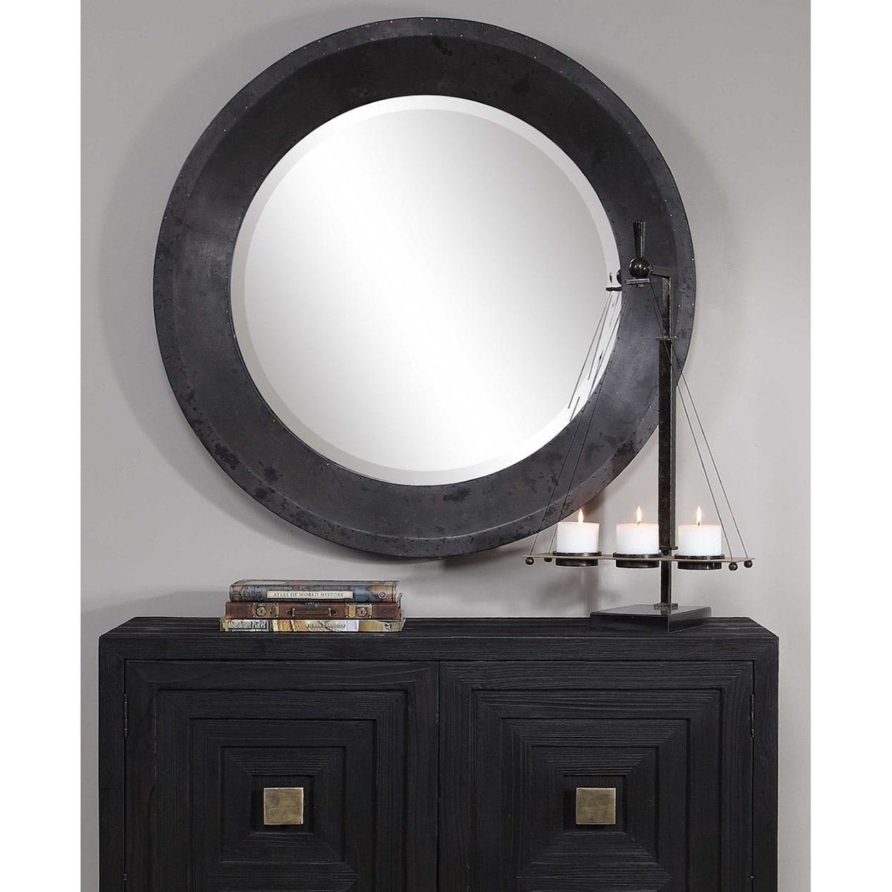 Uttermost Mirrors - Round Frazier Round Industrial Mirror