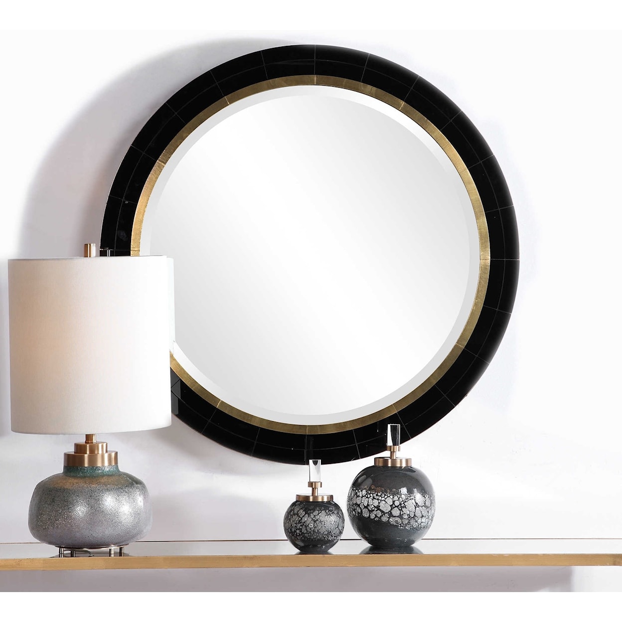 Uttermost Mirrors - Round Nayla Tiled Round Mirror